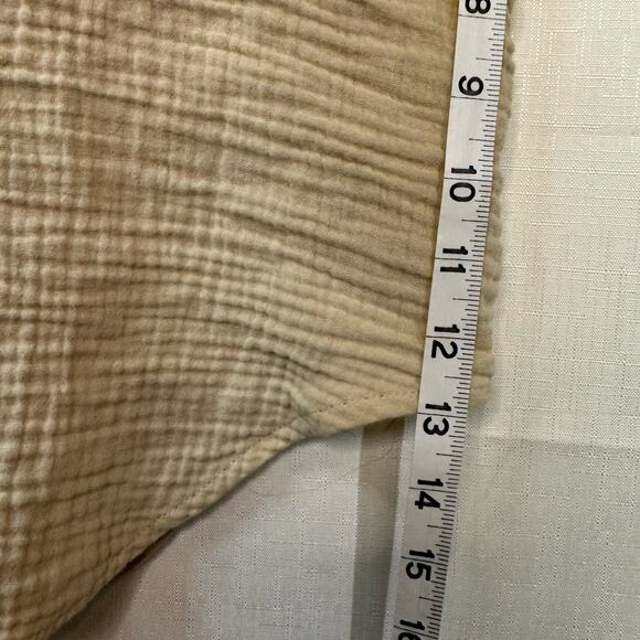 ACOA Colorblock Button Down Shirt Size L Cotton Minimalist Neutral Capsule - Picture 9 of 11